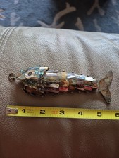 Vtg Abalone Fish Bottle Opener Articulated Alot Of Missing Shell See PICTURES picture