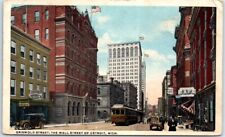 Postcard - Griswold Street, The Wall Street of Detroit, Michigan picture