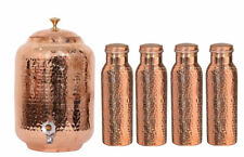 100% Copper Handmade Hammered Pure Copper Water Dispenser Pot 4Ltr Tank 4Bottle picture