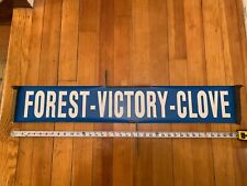 ACADEMY BUS TOURS 1995 ROLL SIGN FOREST VICTORY CLOVE VINTAGE TRANSIT ART DECOR picture