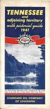 1941 ESSO STANDARD OIL Road Map TENNESSEE Nashville Memphis Smoky Mountains picture