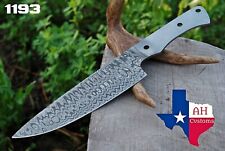 CUSTOM HAND FORGED BLANK BLADE DAMASCUS CHEF KNIFE MAKE YOUR OWN HANDLE AH -1193 picture
