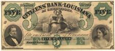 Citizens' Bank of Louisiana $5 - Obsolete Banknote - Paper Money - US - Obsolete picture