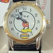 Mickey Mouse Fossil Disney Wrist Watch #135/2000 42nd st Times Sq Disney Store picture