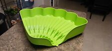 LARGE GREEN EASY DRY DISH SHELL SHAPED TUPPERWARE picture