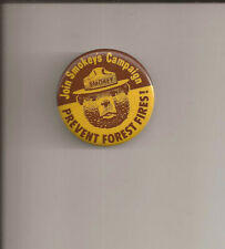 Vintage Join Smokey's Campaign Prevent Forest Fires Smokey The Bear Pinback picture