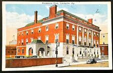 Louisville Kentucky Pendennis Club Building 1934 Postmarked Old Linen Postcard picture