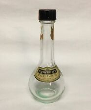 Vintage HIRAM WALKER Mini Glass Bottle EMPTY Liquor Alcohol WI TAX Airplane Size picture