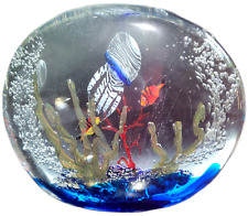 MURANO FISH JELLYFISH CORAL AQUARIUM GLASS SCULPTURE 8 inches, BEAUTIFUL picture
