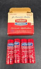 Vintage Set of 4 Eveready Energizer Batteries With Original Box  picture