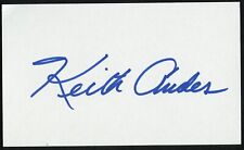 Keith Andes d2005 signed autograph auto 3x5 Cut American Film Radio TV Actor picture