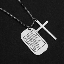 Fear Not Military Dog Tag and Cross (Includes 24