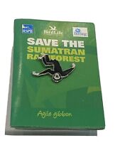 Brand New RSPB Badge Enamelled Pin Agile Gibbon Scarce Save The Rainforest Card picture