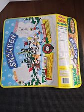 Vintage Kelloggs 1997 Rice Krispies Cereal Flat Box Christmas Snowden picture