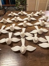 Vintage Sparkle Dove Christmas Tree 20 birds GKO Co Read picture