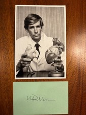Vintage Dr. William DeVries Signed 3x5 Card + Photo Artificial Heart Surgeon picture
