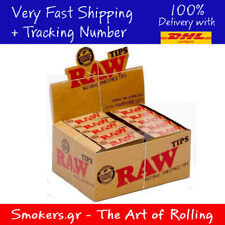 1x Box Raw Rolling Paper Filter Tips Natural Unrefined (box of 50 packs ) picture