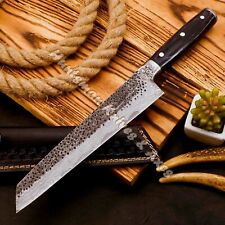 Custom Made Forged San Mai Damascus HONSHU Kitchen knife Replica W/hammer marks picture