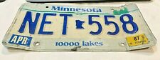 Minnesota License Plate #NET-558- ISSUE DATE 1987 picture