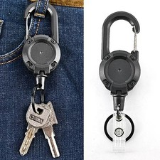 Heavy Duty Retractable High Elastic Self Recoil Key Chain With Clip Ring picture
