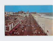Postcard Looking Down Boardwalk & Beach Convention Hall New Jersey USA picture