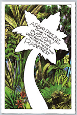 Postcard Ben & Jerry's Arbor Day Rainforest Deforestation Art 1991 picture