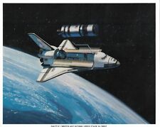 NASA Photo Space Shuttle Deploying Cargo Concept Art 8x10 Information 1977 picture