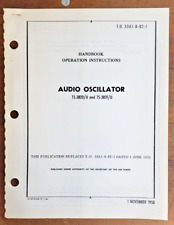 AUDIO OSCILLATOR TS-382D/U 382F Operation Instruction Handbook Vietnam War Era picture