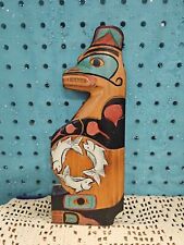 Vintage Alaska Carved Painted Totem Wall Hanging 10