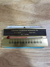 Vintage 1965 Salesman Sample #3391 Johnson Aluminum Products Thermometer Rare picture