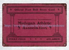 1902 football Michigan vs Albion Program metal tin sign living wall decor picture