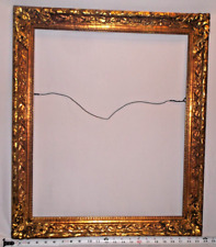 Antique Early 1900s Gold Gilt Gesso Wood Picture Frame 28