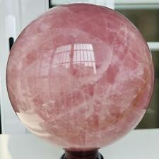 Natural Pink Rose Quartz Sphere Crystal Ball Decor Reiki Healing 24.68LB picture