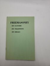 Vintage 1960 booklet FREEMASONRY Its Customs, Traditions, Ideals by Ray Denslow picture