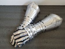 Knight Finger Gauntlets Medieval Steel Gloves Late Gothic Armor Cosplay Gift picture