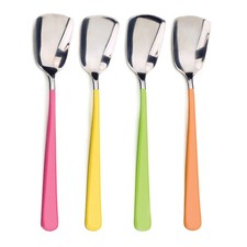 RSVP Endurance Stainless Steel Ice Cream Spoon with Colorful Handle, Set of 4 picture