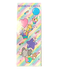 VINTAGE Rainbow Circus Sanrio Notepad ~ Animals, Balloons, Stars, Party ~ 1985 picture