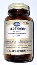 Empty Vintage Sharp & Dohme ‘Olothorb’ Polysorbate Capsule Pharmaceutical Bottle picture