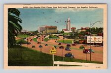 Los Angeles CA-California, Los Angeles Civic Center, Antique Vintage Postcard picture
