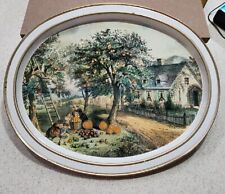 Vtg Sunshine Biscuits Cookie Tin The American Homestead Currier & Ives-Pristine picture