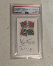 Ben & Jerry Ice Cream Autograph PSA DNA Signed 🍨 Business Card picture