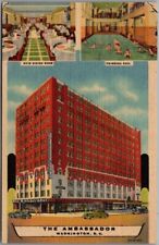 1936 Washington DC Postcard THE AMBASSADOR HOTEL Multi-View Curteich Linen picture