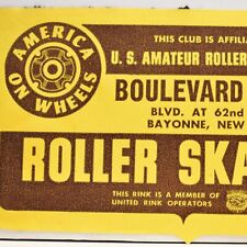 Vintage 1940s Boulevard Arena Roller Skating Rink Label Bayonne New Jersey picture