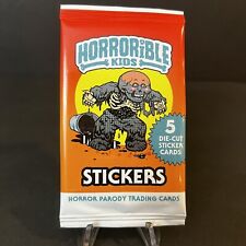 2018 HORRORIBLE KIDS 1ST SERIES GARBAGE PAIL KIDS SEALED PACK 5 STICKERS CARDS picture