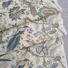 Sanderson vintage floral fabric Upholstery bird blue cushion bag fabric W24x50