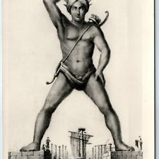 c1950s Greece Colossus of Rhodes RPPC Artists Impression Ancient Real Photo A141 picture