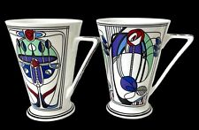Set Of 2 Mackintosh Rose by Wren Coffee/Tea Cup EnglandBone China Art Deco picture