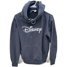 DISNEY x H&M DIVIDED Spell Out Script Heavy Black Hoodie Sweatshirt Size Small picture