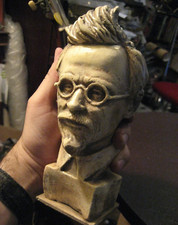 LEON TROTSKI BUST STATUE 7" SCULPTURE PHILOSOPHY PHILOSOPHER MARX TROTSKY LENIN picture