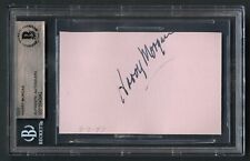 Harry Morgan d2011 signed on 8-7-47 autograph 2x3 cut Actor in MASH &Dragnet BAS picture
